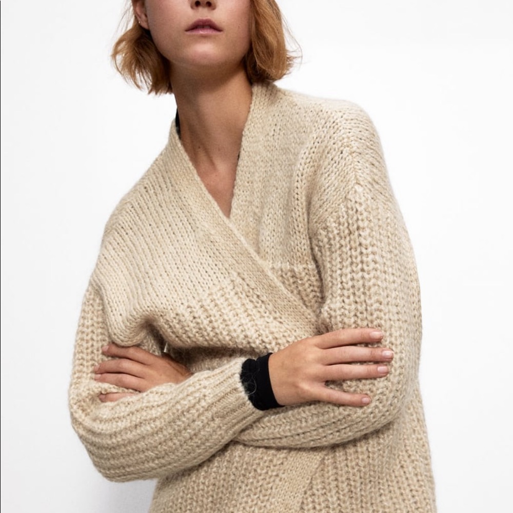 Zara sweater cardigan so cozy & warm